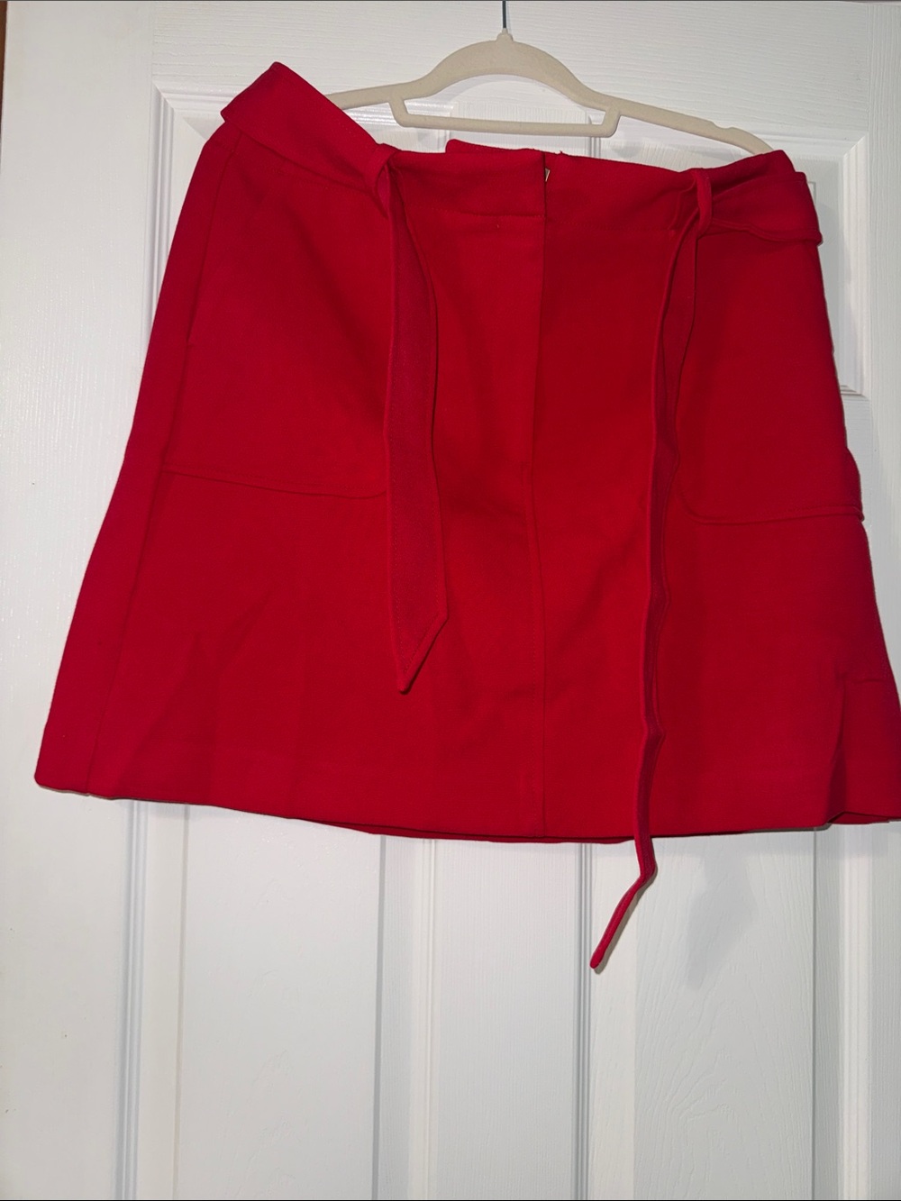 LOFT Red A-Line Skirt